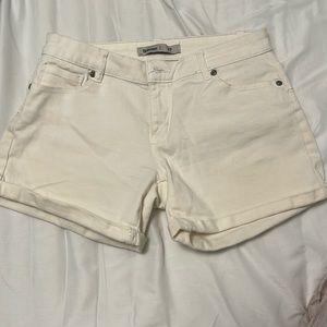White denim shorts